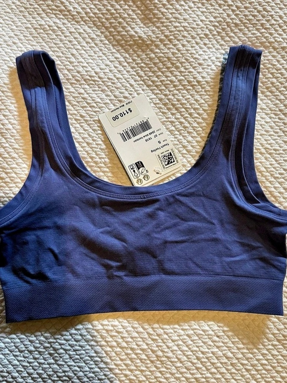 HANRO Touch Feeling bralette in Blue horizon Size Small